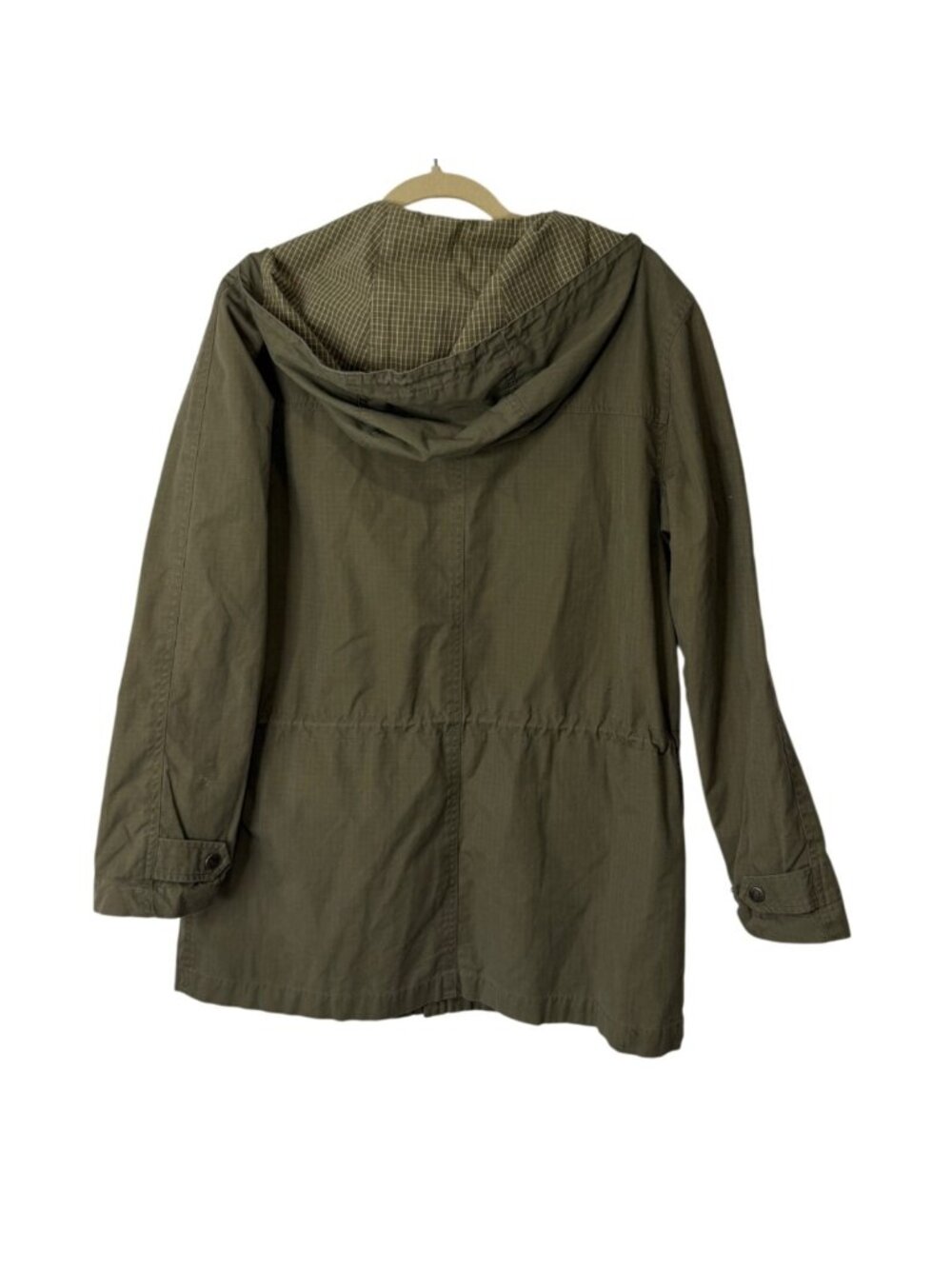 Lauren Ralph Lauren Size S Hooded Jacket Green Field Cotton Utility Anorak Parka - Picture 2 of 10